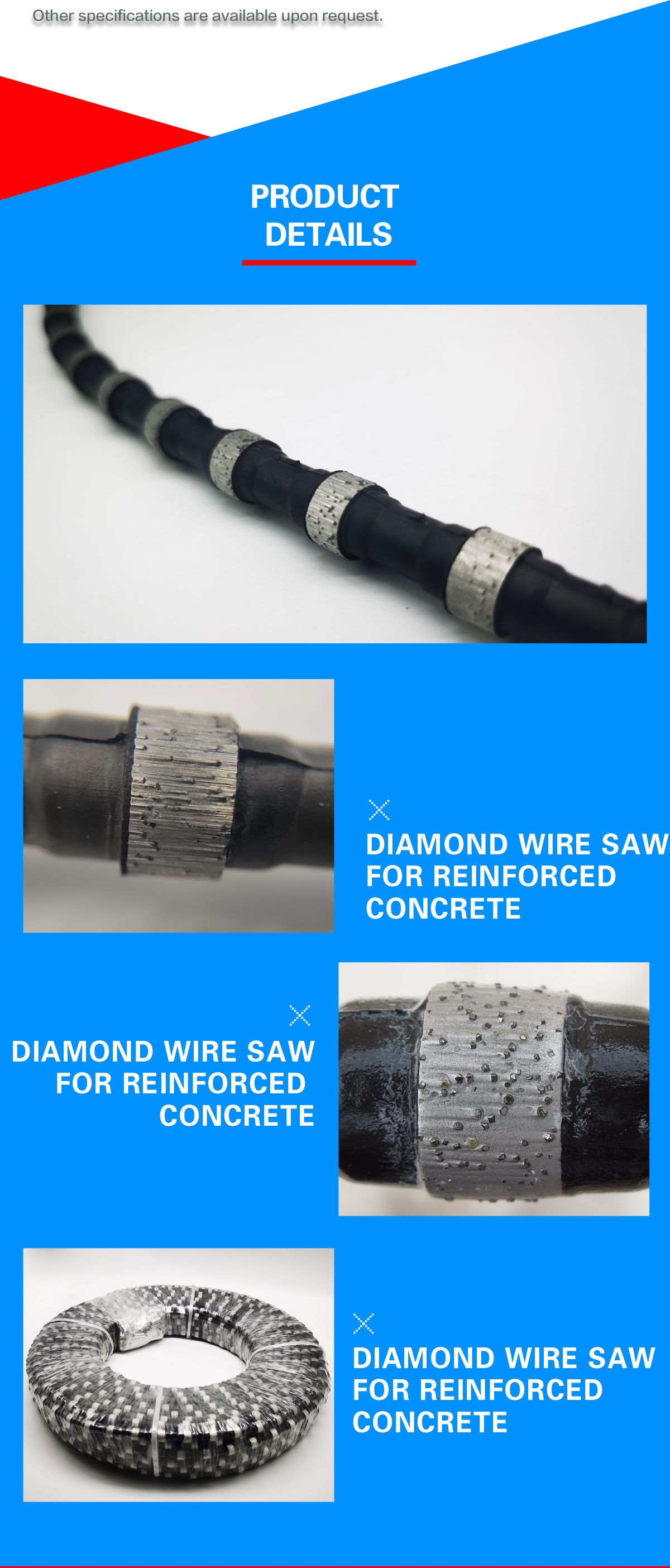 32mm Rebar Cutting Wire Fast Cutting and Long Lifespan for Large Beams Bridges Floors