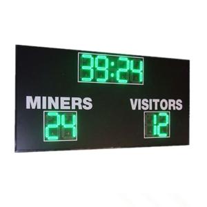 Quality 12'' Led Portable Scoreboard Football , Led Display Scoreboards Green Digit Color wholesale