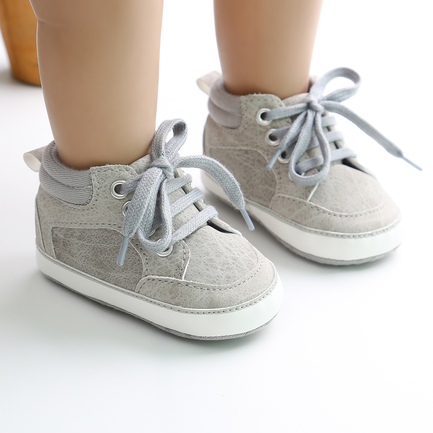 New designed PU Leather shoes soft bottom newborn prewalker toddler boy baby booties