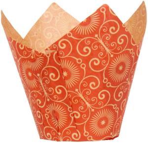 Quality Muffin 2X3 1/4 Inch Butterfly Print Tulip Paper Cups wholesale