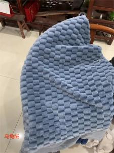Quality Black Blue Fluffy Blanket Fabric Material wholesale