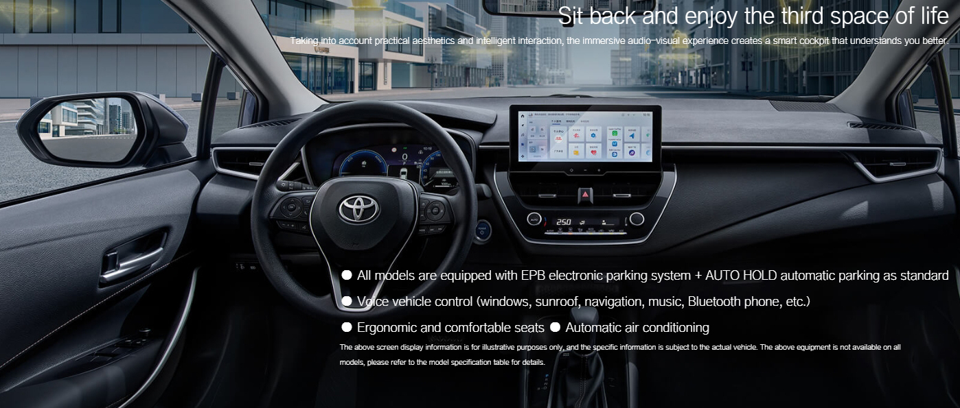 TO-YOTA LEVIN Hybrid Electric Car High Speed Electric Vehicle with 2700mm Wheelbase and 5 Seating Arrangements
