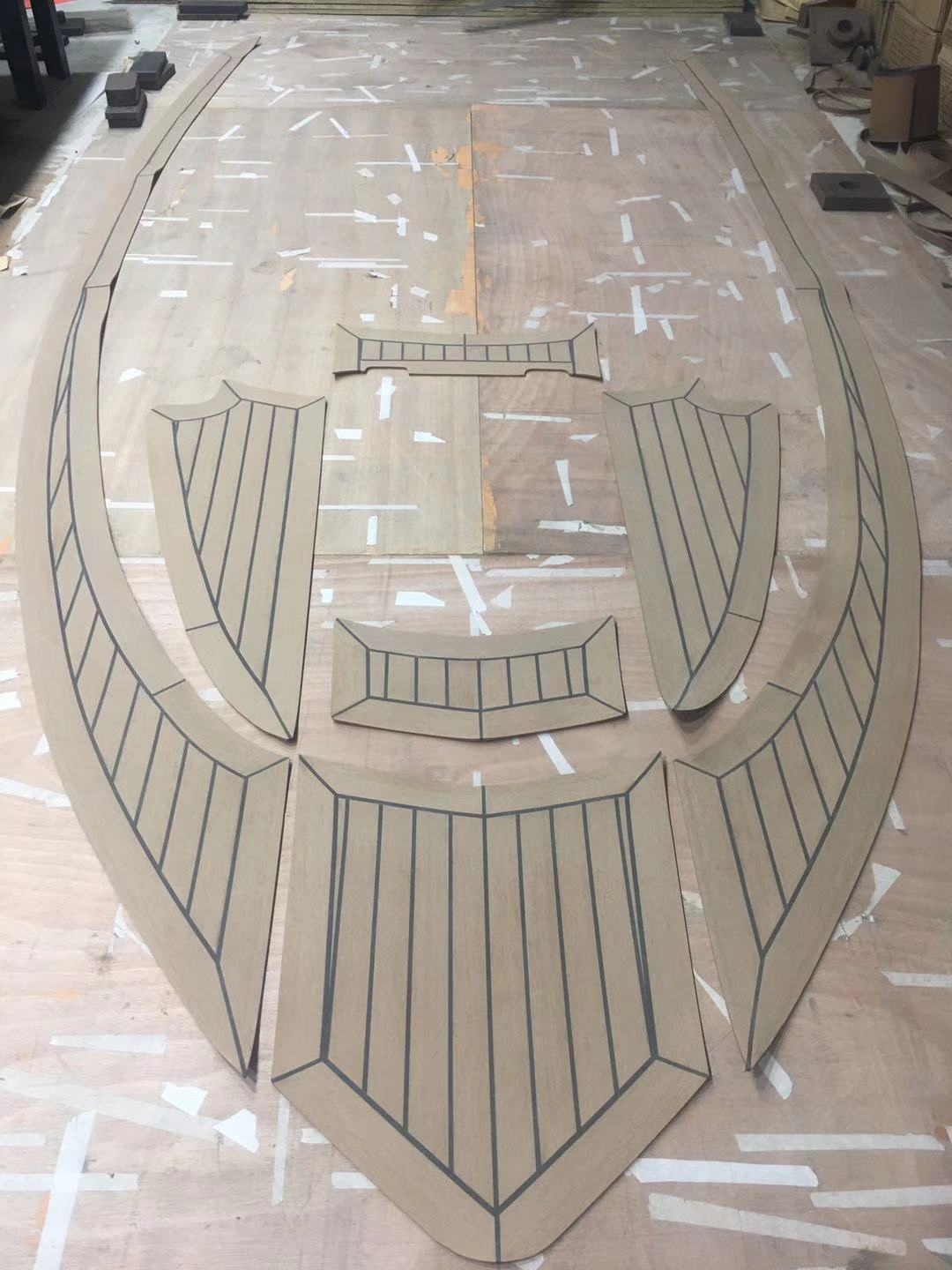 HAIXING/LIKEWOOD 19cm Width PVC Boat Teak Decking Marine Synthetic Teak for Yacht