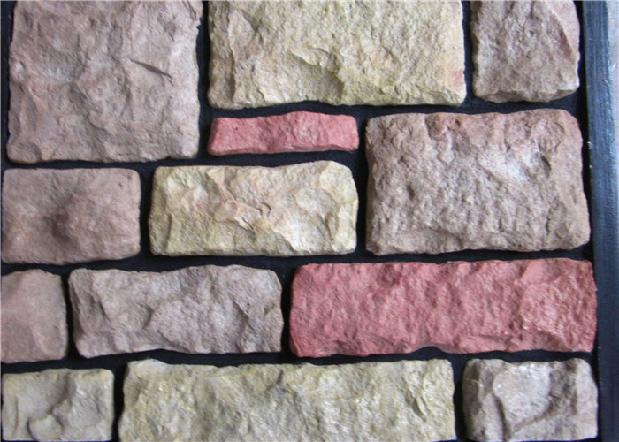 Multiple Color Artificial Wall Stone For Indoor / Outside Wall Decoration
