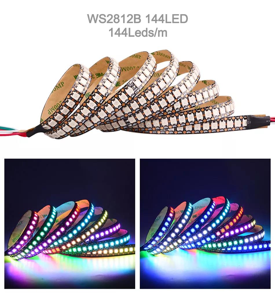 Waterproof 12V ws2812 ws2811 Led Strip 60leds for Magic Color RGB Decoration CRI Ra 80