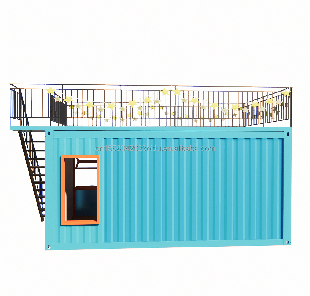 20ft Two-Layer Flat Packaging Container Steel Frame Garage Retail Store Modern Design and Galvanized Steel Bending 180g