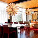 Art Decor Dandelion wooden chandelier Solid Wood Pendant lamp Living Room Dining