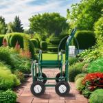 Sturdy Heavy Duty Water Hose Reel Cart for Garden Tools 60*102*42.5cm 100KGS