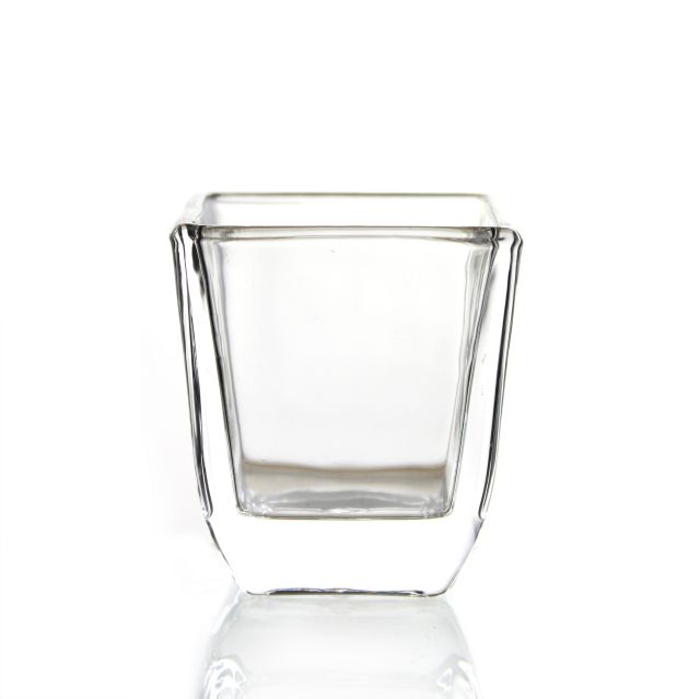 Wholesale Customized clear crystal glass Candle Holder for decoration