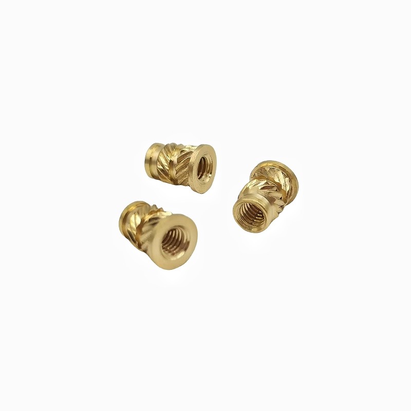 Crown Mark Processing Custom Through-Hole Knurled Copper Nut Double Twill Brass Nut