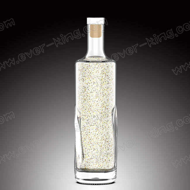 Different Shapes White Glass Liquor Bottle Frosting 500ml 1.5L