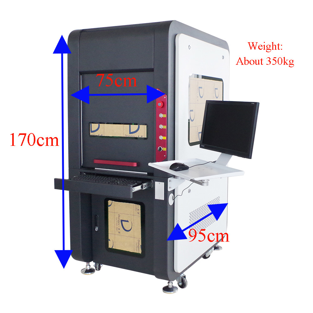Small Enclosed 3d Fiber Laser Marking Machine Gold Silver Jewelry