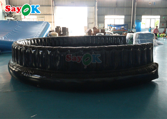 Black Airtight 0.6mm PVC Inflatable Sofa Furniture For Part Half Circle