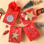 Fancy Holiday Merry Christmas Gift Shopping Luxury Paper Bags with Customized