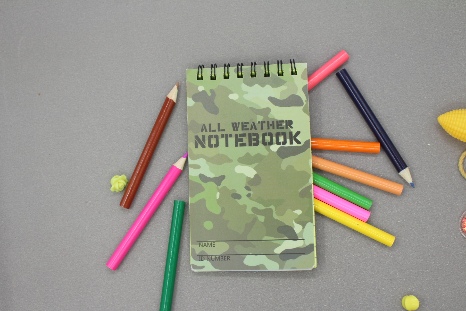 Foreign Language Learning Diary Notepad Waterproof Printed Notebook with Coil Binding