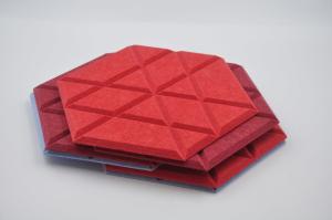 Quality PET Hexagon Decorative Acoustic Wall Tiles Polyester Fiber Acoustic Soundproof Panels wholesale