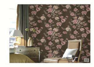 Quality PVC vinyl wallpaper European flower design fashion washable waterproof wholesale