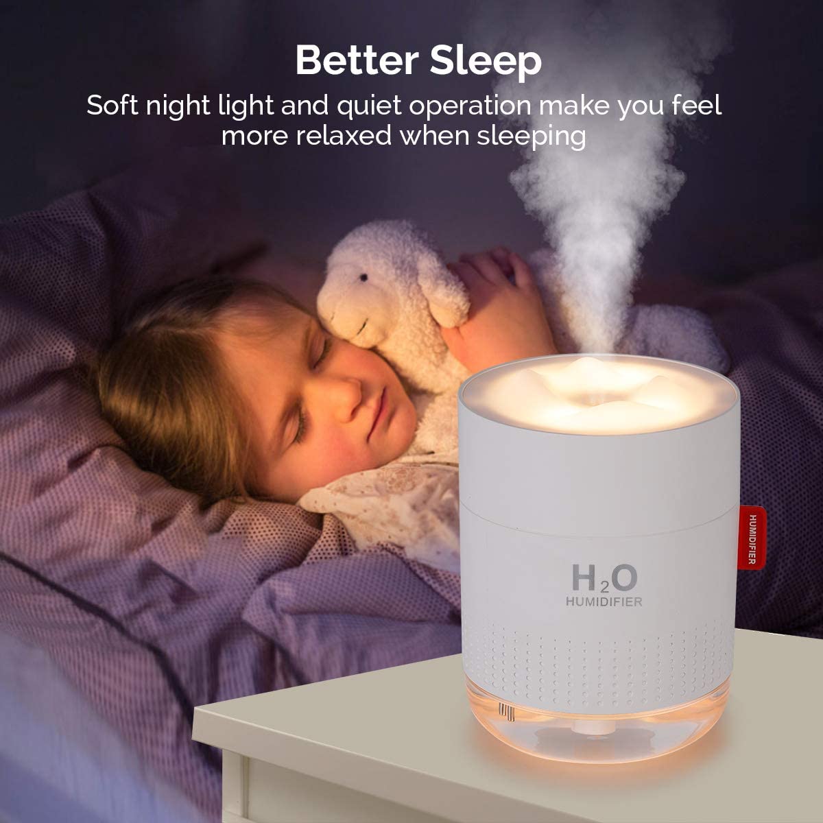 Homefish OEM Luftbefeuchter 500ml Water Tank Capacity Pure Mist Humidifyers Humidificateur d Air Portable Desktop H20 Humidifier