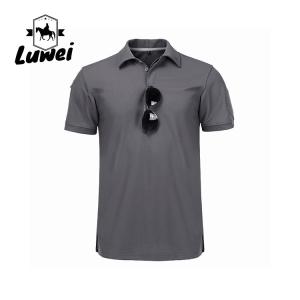 Quality Knitted Polyester Cotton Polo T Shirts Breathable Short Sleeve For Men wholesale