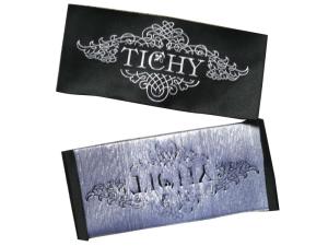 Quality Eco-friendly Woven Clothing Tags Labels With Paper / Fabric Backing For Garments wholesale