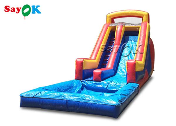 Huge Outdoor Inflatable Water Slides 3x6.5x5.5m Family Double Lane Inflatable
