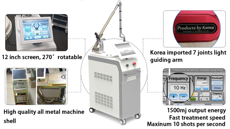 2018 trend product 1064 nm 532nm q switched nd yag laser for melasma