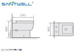 Hotel Bathroom Washdown Bathroom Toilet Commode with Watermark Certification