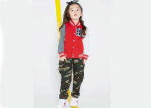 Quality Spring / Fall Kids Girls Clothes Children'S Baseball Jackets Fashion Rubber Print wholesale