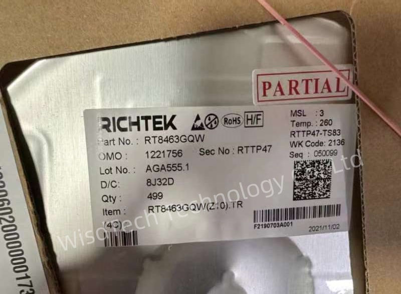 RT8463GQW IC 2A LED Driver IC for PWM Dimming with 12-WDFN Regulator Integrated Circuits