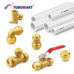 Lead Free Brass Push In Fittings PN10 / PN16 1/2 Pex Push Fit Coupling