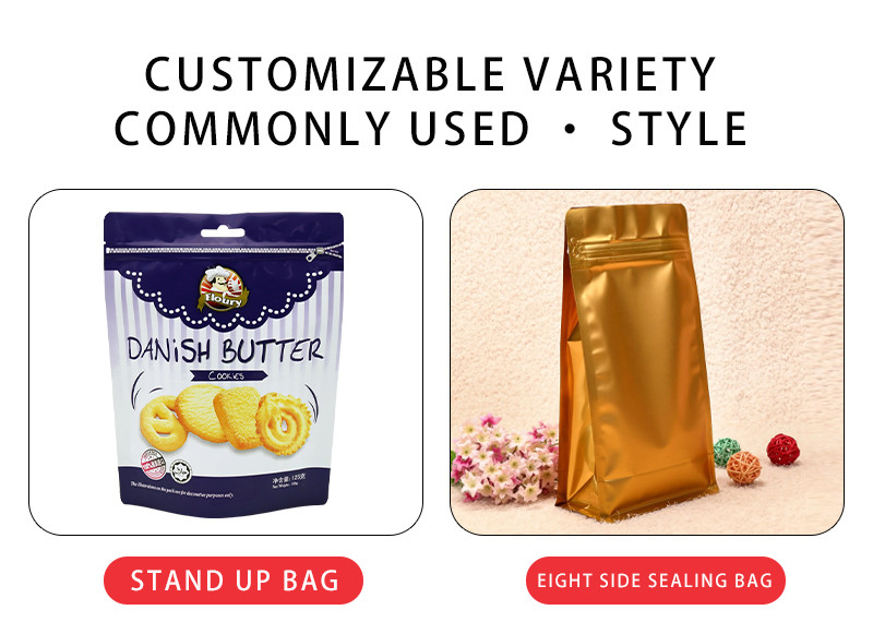 Self-Standing Zipper-Seal Food Packaging Bags For Convenient Storage And Portability
