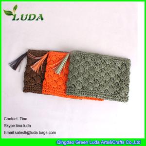 Quality LUDA discount purses for women paper straw crochet clutch bag wholesale