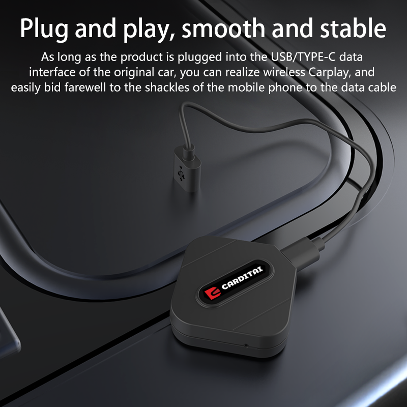 Portable CarPlay Android 13 Multimedia Video Wireless Car Play Ai Box for Car Air Purifier