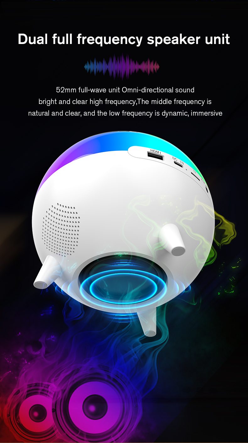 14W Bluetooth Speaker with Colorful LED Light and 2" Tweeter Size Wireless Charging