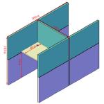 Office Building Modular Office Furniture Set for Bureau de Travail and Mail
