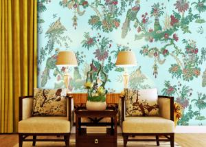 Quality 0.53*10m Waterproof Country Style Wallpaper For Bedding Room , Non Woven Materials wholesale