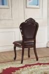 luxury dark color French style wood dining chair furniture