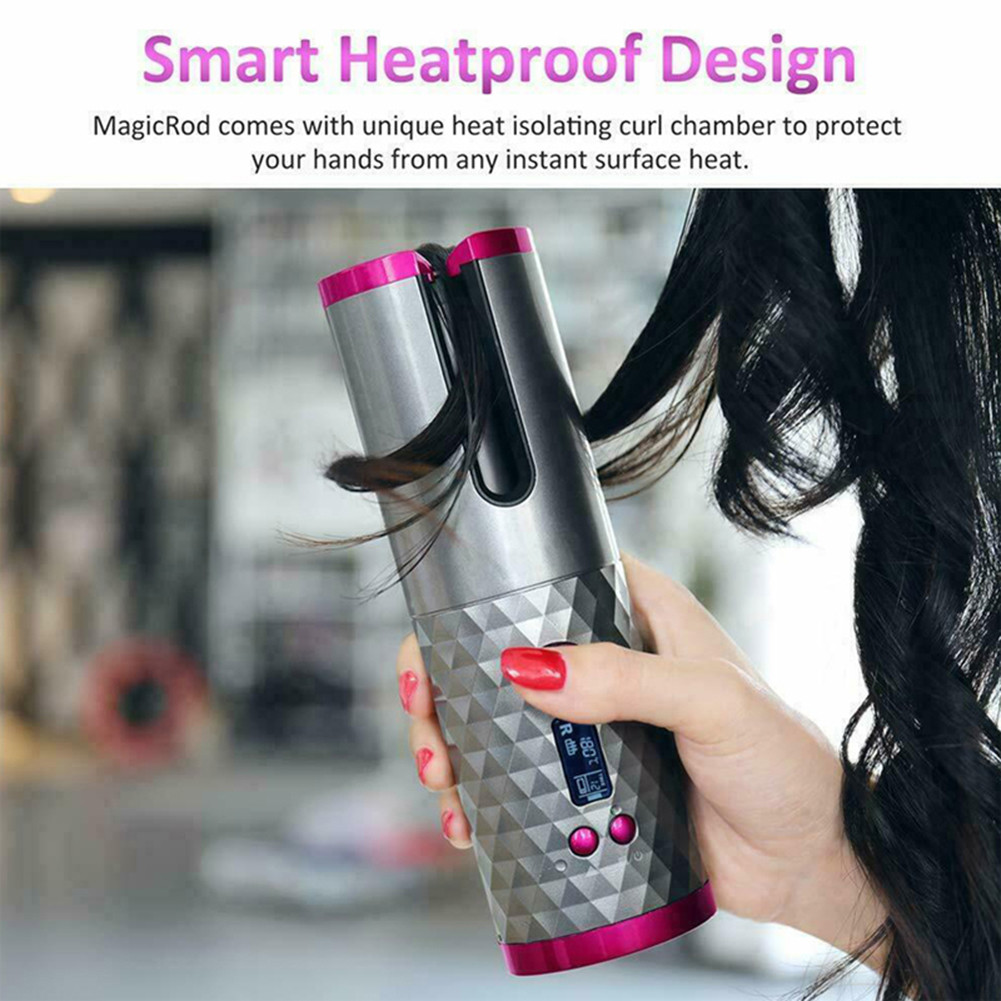 Cordless Auto Hair Curler USB Rechargeable Hair Curler For Women