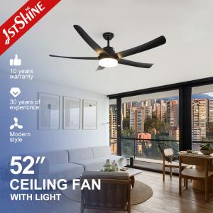 Quality 38W 56 Inch Large Air Volume Noiseless Ceiling Fan With Light 5 Speed Choice wholesale