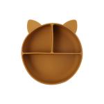 Food Grade Silicone Baby Cat Divided Plate Feeding Bowl Cartoon Fox Dishes