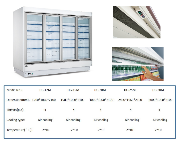Multipurpose Vegetable Display Cooler Multideck Practical With Doors