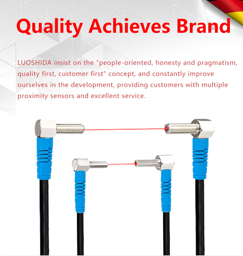 LUOSHIDA Small Through Beam Laser Sensor Elbow / Bend 90 Degree