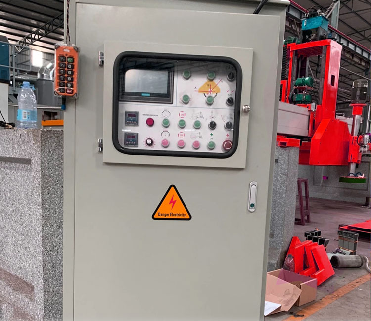Stone Block Cutter with Horizontal Plus Vertical Bridge Saw and PLC Control System