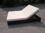 Outdoor Rattan Material Chaise Lounge Daybed In Double,Cushion Cover With