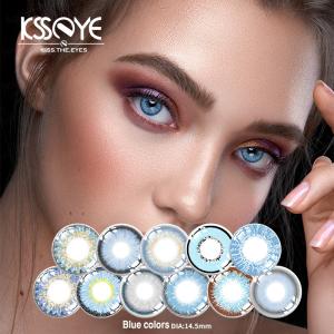 Quality KSSEYE Yearly Solid Natural Color Contact Lens 8.5mm Pink Purple Red wholesale
