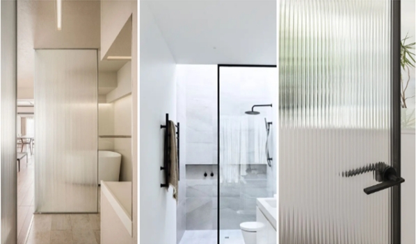 1830*2440/1830*3660 Flat Moru Pattern Glass for Bathroom Partition Customized Design