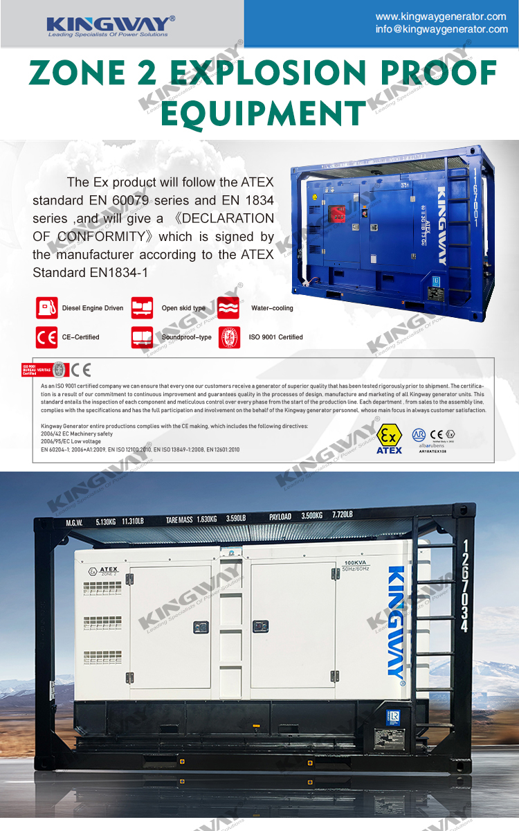 260CFM ATEX , ROHS,BV, CE Certified Zone 2 T3 Explosion proof Diesel Engine Air Compressor with Sullair Air Compressor