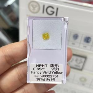 Quality Cushion Oval Lab Created Yellow Diamonds 0.4ct 0.5ct 0.6ct-0.9ct For Earrings Stud Ring wholesale