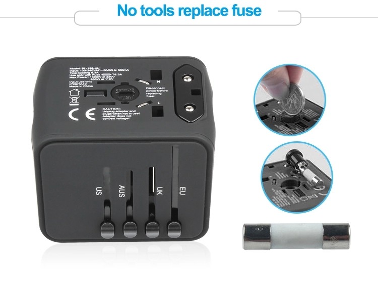 Mini Size Universal Travel Adaptor / International Power Adapter For Business Trip