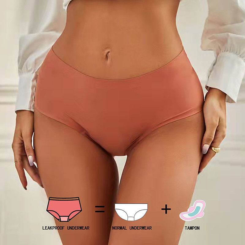 Sanitary Reusable Period Panties Knickers Plus Size 4 Layers High Waist Leakproof Seamless